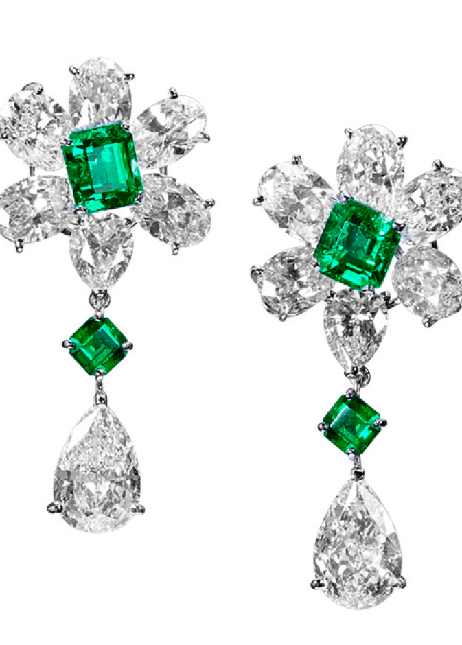 مجوهرات عروس راقية بالألماس والزمرد.. Green Attraction