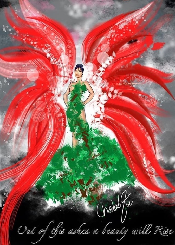 احدث خطوط الموضة التوضيحية للنجمة نادين نجيم بتوقيع شربل زوي