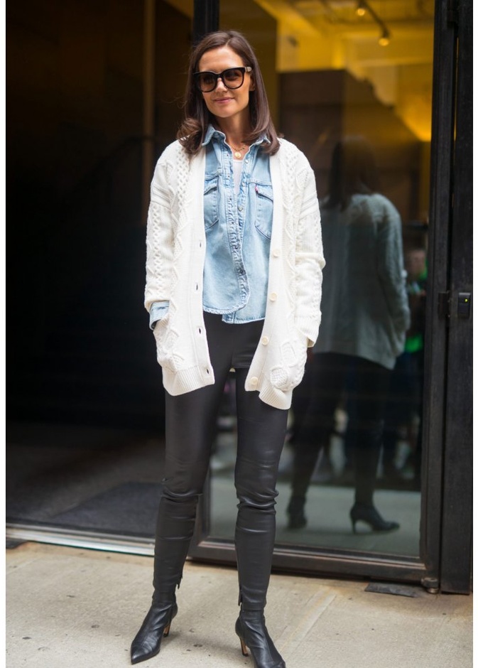 افكار تنسيق القميص الجينز