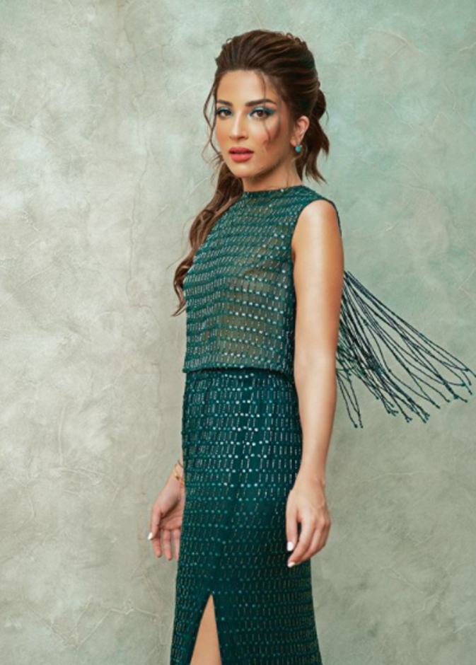 اطلالات شبابية باللون الاخضر من وحي سوسن القاضي