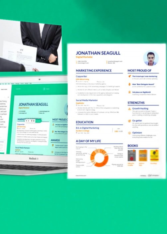  يتيح موقع Online Cv Generator إنشاء سيرة ذاتية احترافية بكل سهولة