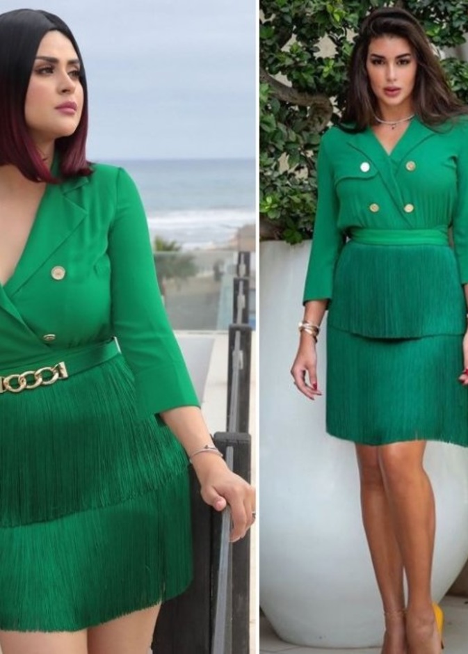 صور اطلالة ياسمين صبري وسلمى رشيد بنفس الفستان من بدت الاجمل