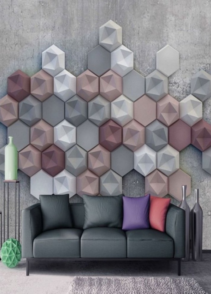  درجات الألوان الصامتة في ديكورات حوائط غرف المعيشة