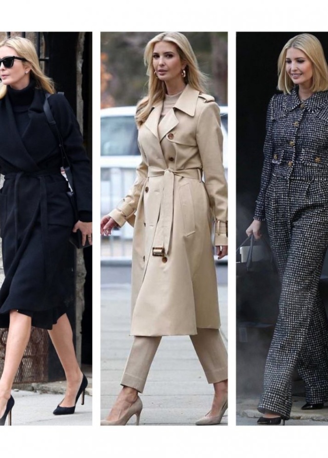 اطلالات إيفانكا ترامب بأسلوب خريفي راقي وأنيق بالألوان الكلاسيكية