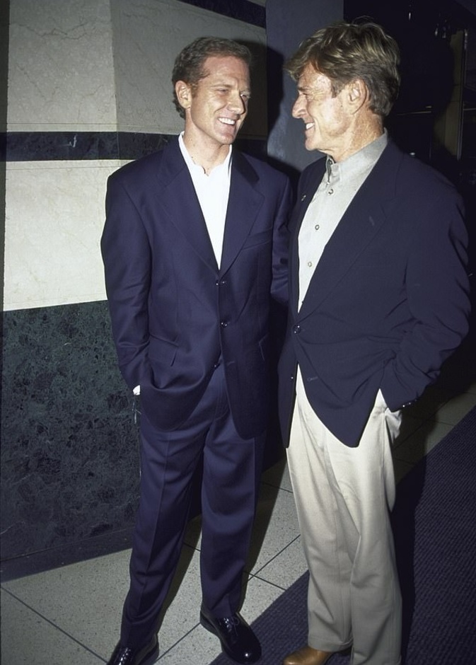 روبرت ريدفورد وابنه