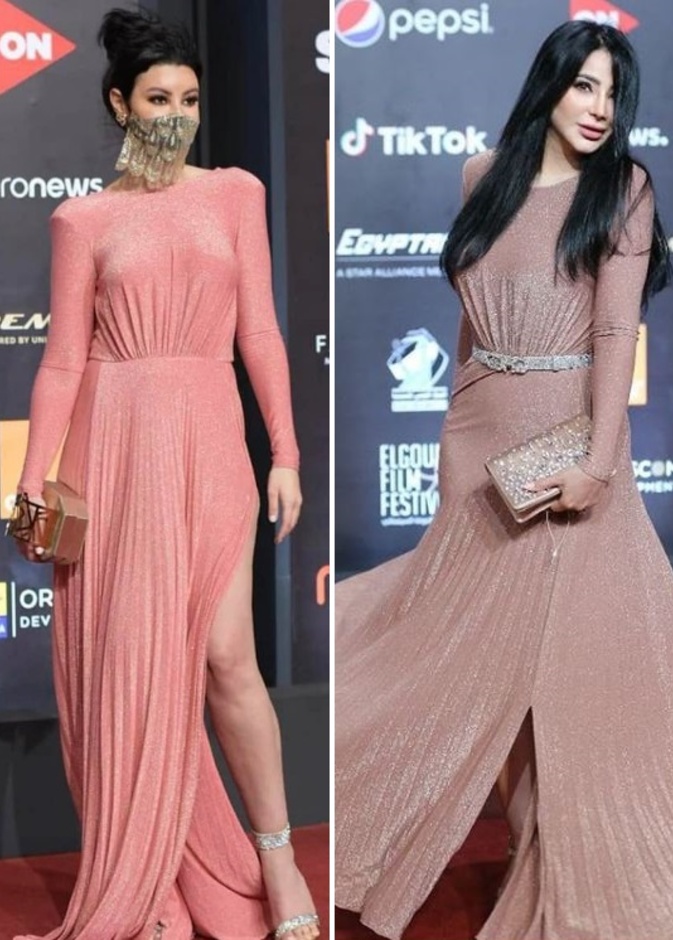  لجين عمران واروى جودة بفستانين متشابهين في مهرجان الجونة إطلالة من تفضّلين