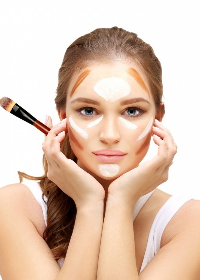 وضع الكونتور للوجه المستدير البيضاوي