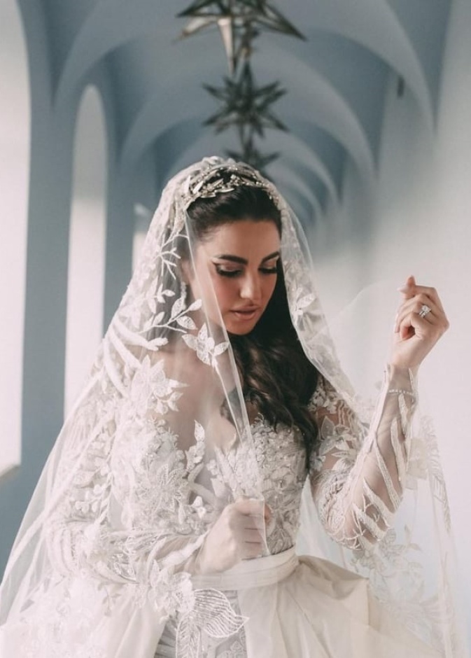 حفل زفاف درة زروق واطلالتها الساحرة