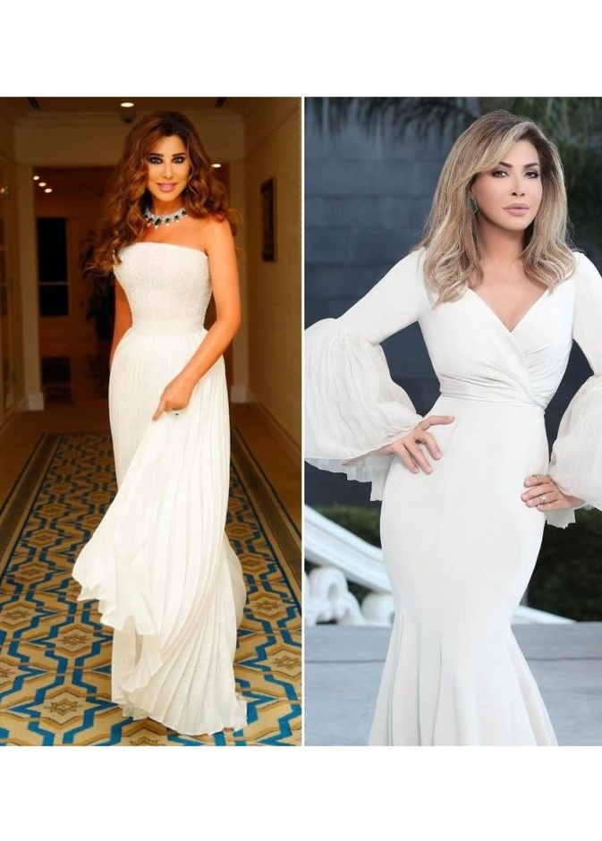  صور اطلالة نجوى كرم ونوال الزغبي بالفستان الابيض اي منهما الاجمل