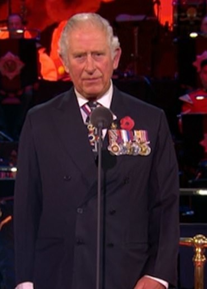 الأمير تشارلز يلقي كلمة مؤثرة في حفل يوم الذكرى في قاعة ألبرت