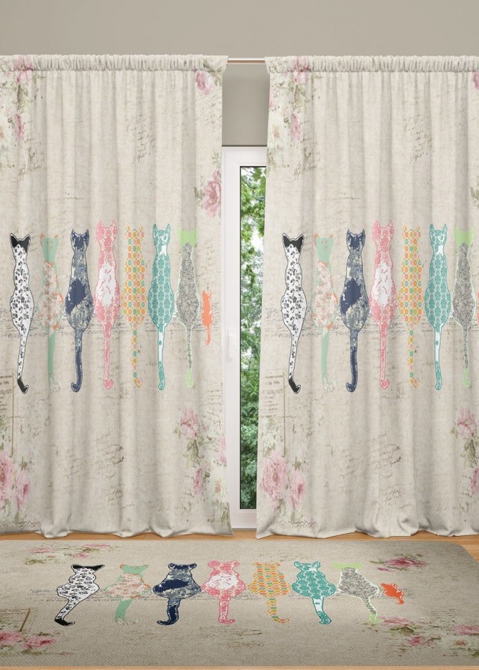 ستائر غرفة نوم أطفال تتطابق مع السجاد