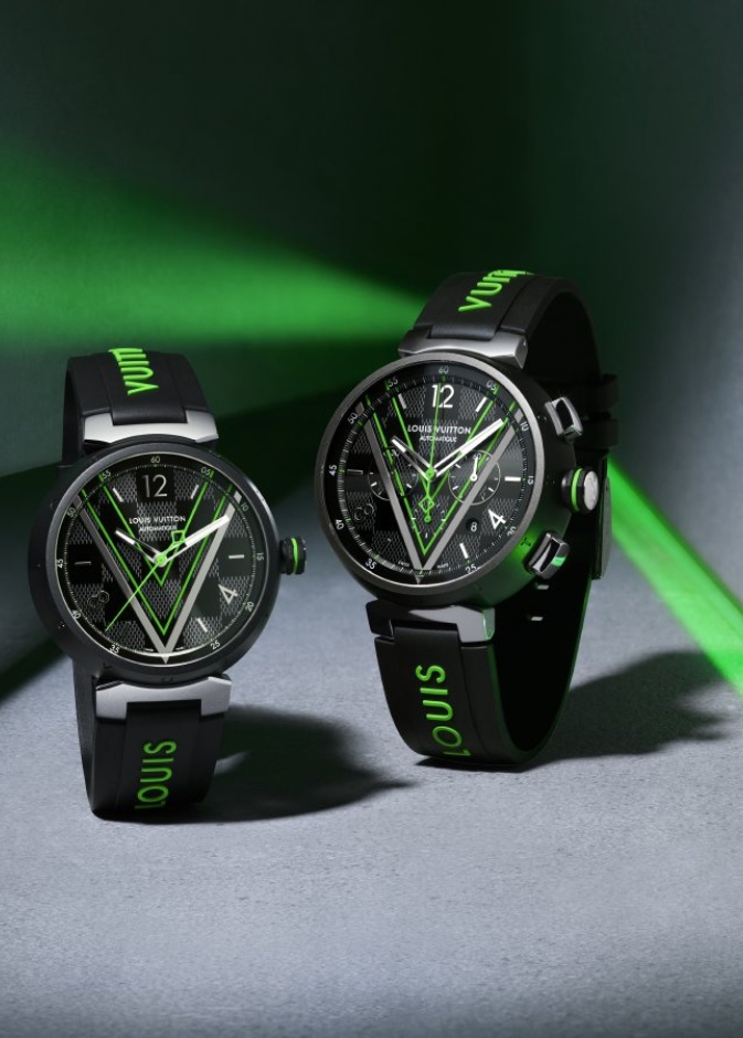 ساعة تامبور دامييه غرافيت رايس الجريئة من لويس ڤويتون