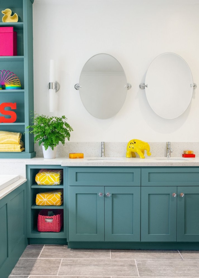  اكسسوارات بألوان جذابة تزيين ديكور حمامات الأطفال