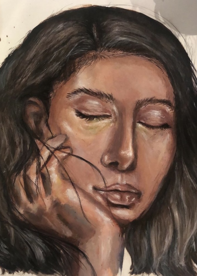 من أعمال الفنانة التشكيليه وئام الماجد