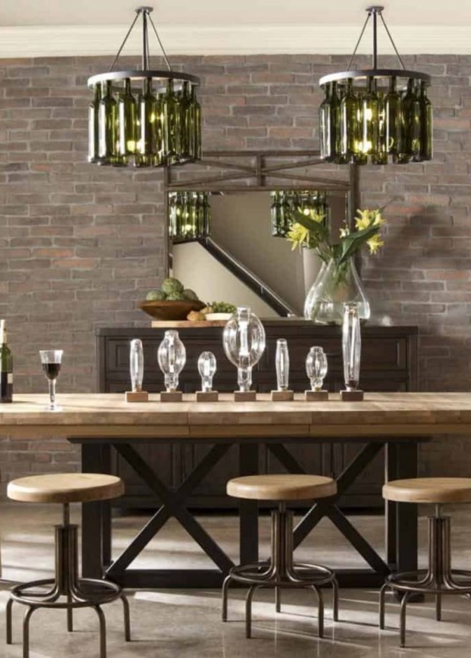 الخشب مع درجات البني لديكور غرفة طعام أنيقة 2021