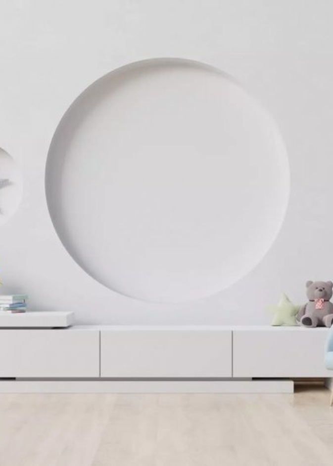  ديكور غرفة أطفال يعتمد الأبيض المريح مع اكسسوارات الأطفال الملونة