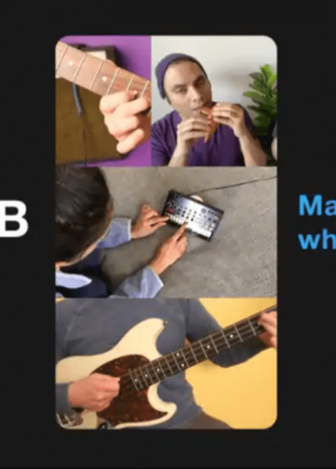  تطبيق Collab يتيح إنشاء مقاطع فيديو موسيقية قصيرة من خلال الجمع بين ما يصل إلى ثلاثة مقاطع فيديو مستقلة