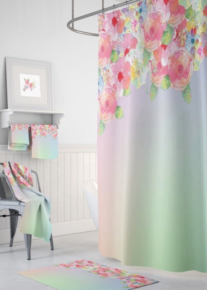  اكسسوارات حمام بدرجات الباستيل