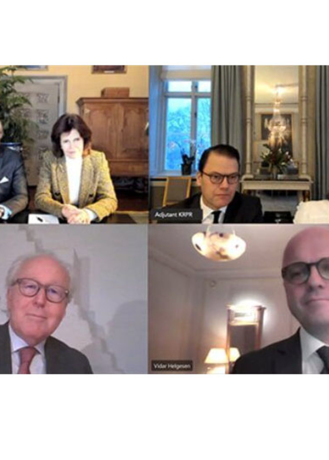 العائلة المالكة السويدية في اجتماع رقمي مع مديري مؤسسة نوبل