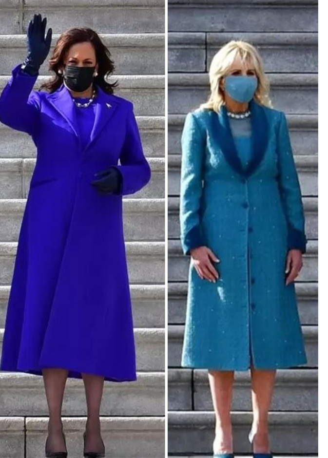 تفاصيل اطلالة جيل بايدن وكامالا هاريس في حفل تنصيب جو بايدن