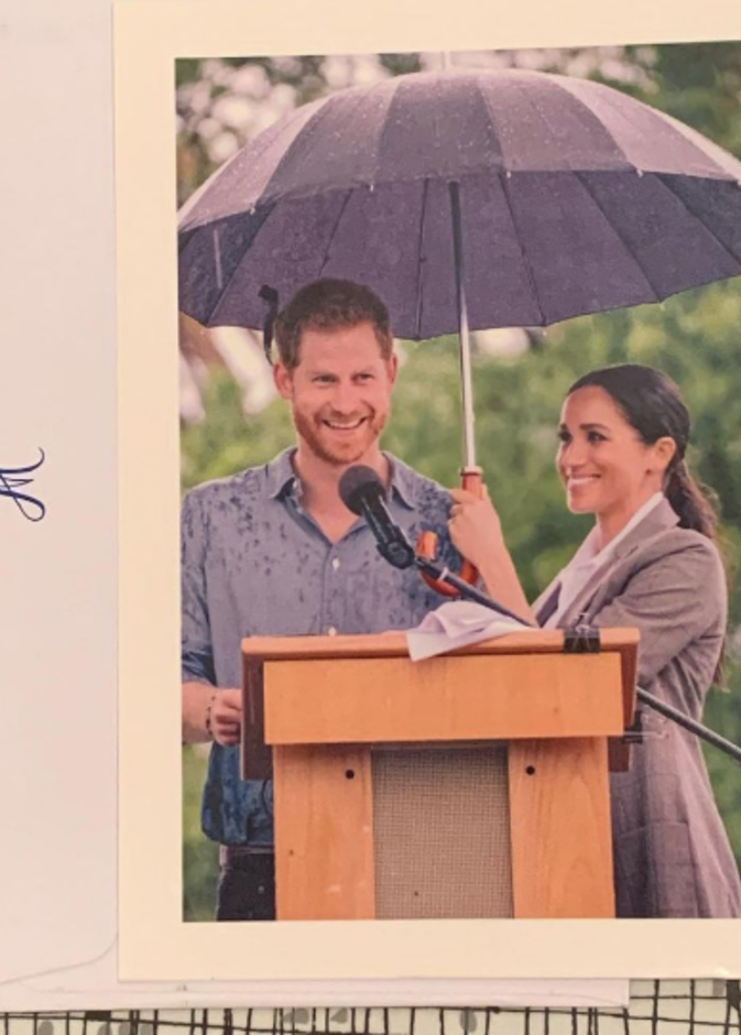 صورة بطاقة شكر الأمير هاري ودوقة ساسيكس