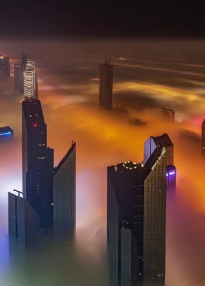  سحر خاص لناطحات السحاب في إمارة دبي - المصدر صفحة dubai.uae.dxb