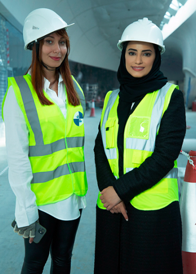 الزميلة مي بربر برفقة المهندسة ندى تريم