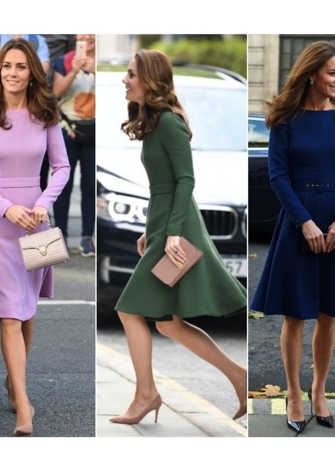 إطلالة كيت خلال اعلان خطوبتها بالأمير ويليام بفستان من ماركة Issa