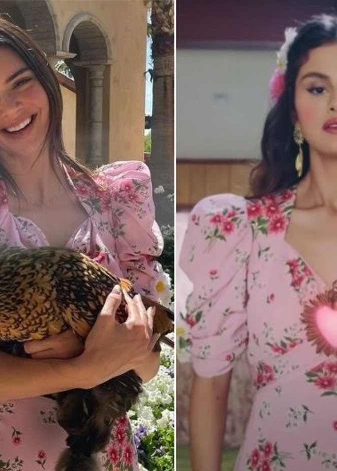 صور إطلالة كاندل جينير وسيلينا غوميز بالفستان نفسه تشعل حرباً بين المعجبين