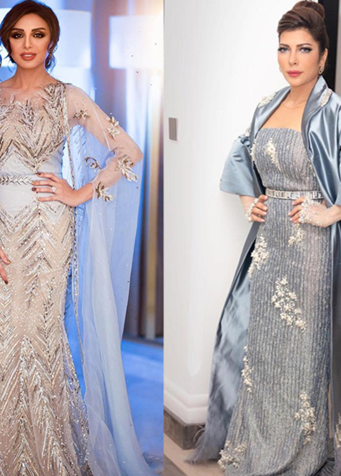 صور اطلالات أنغام وأصالة المتشابهة وتقارب اسلوبهما في الموضة