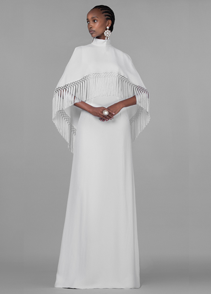 موديلات فساتين بيضاء محتشمة لرمضان 2021  من Andrew GN