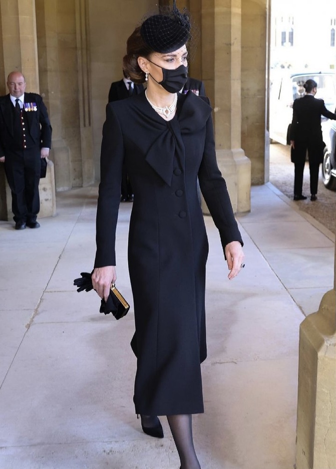 إطلالة كيت ميدلتون في جنازة الأمير الراحل فيليب الأمس