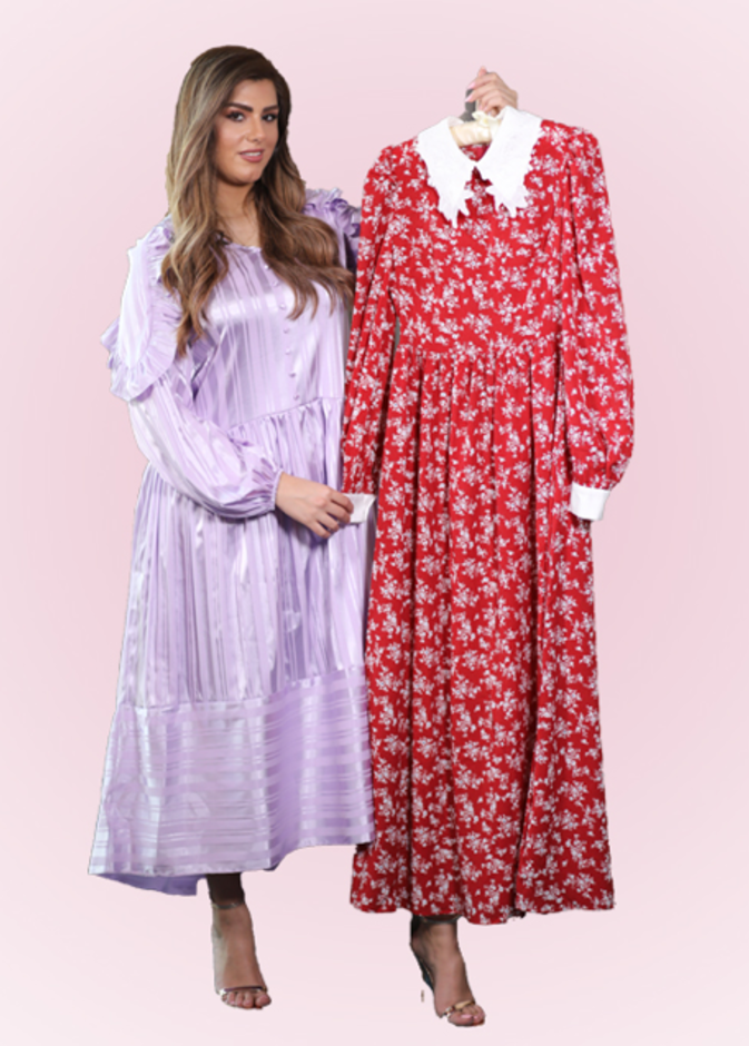 فستان محتشم بطبعات الورود من شي إن SHEIN