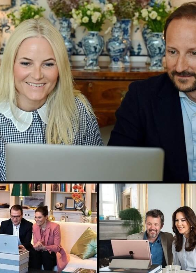 ورثة عروش الدول الاسكندنافية يتلقون في اجتماع رقمي