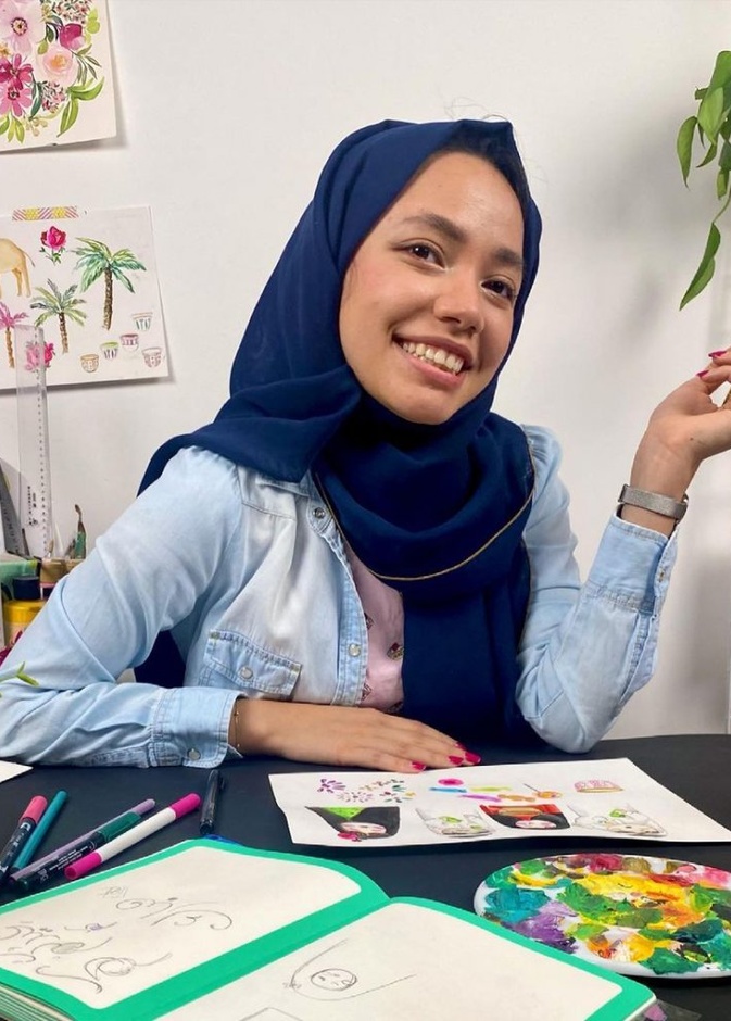  الرسامة السعودية الموهوبة مجد جاها