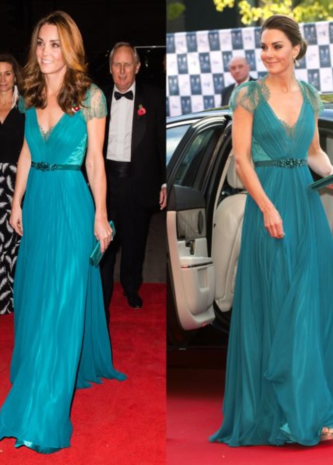 بعد ست سنوات أعادت كيت إرتداء هذا الفستان الساحر من تصميم جيني باكهام