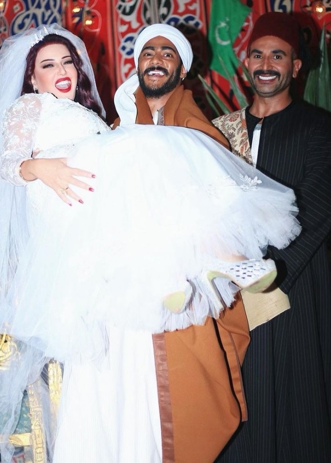 احمد سعد ومحمد رمضان وسمية الخشاب 