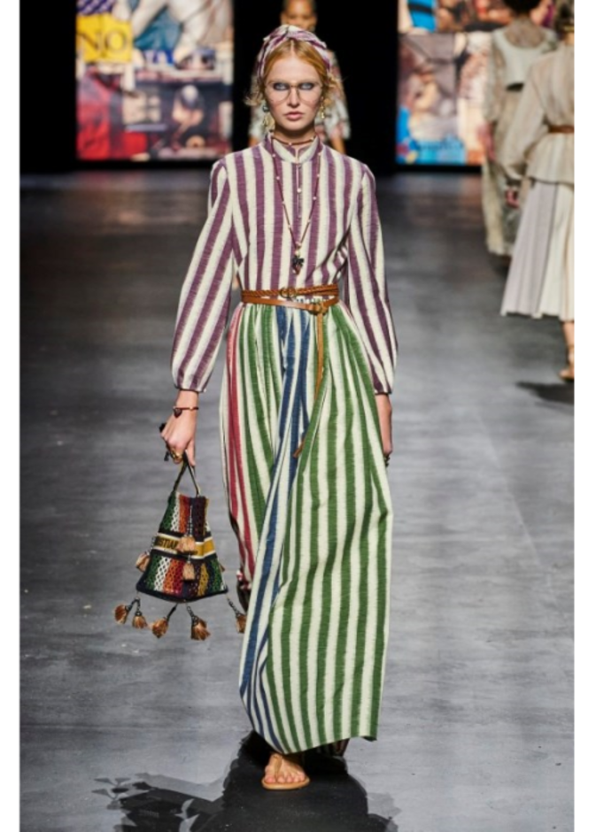 افكار لارتداء الملابس المخططة والمقلمة مع الحجاب 