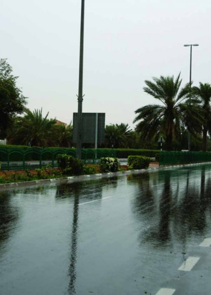 الأمطار في مدينة العين - عن البيان