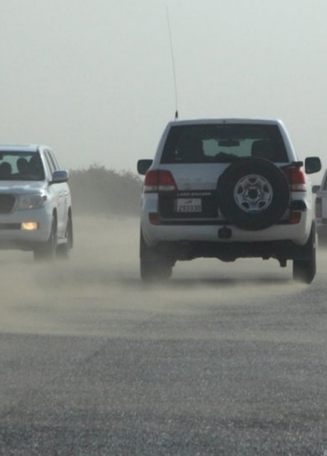 الخوف من القيادة في العواصف الترابية