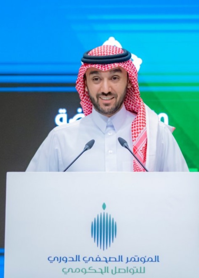  وزير الرياضة خلال حديثه في مؤتمر التواصل الحكومي