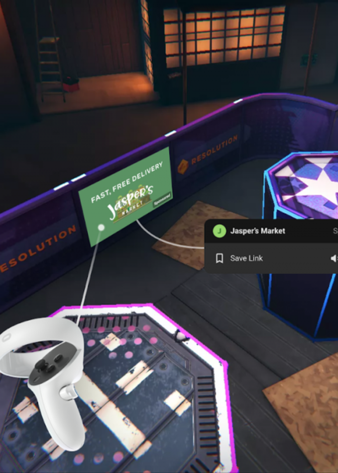 فيسبوك تختبر الإعلانات على خوذات الواقع الافتراضي Oculus Quest