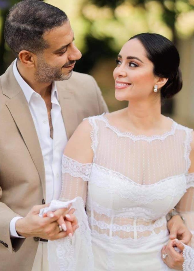 بسنت شوقي في حفل زفافها