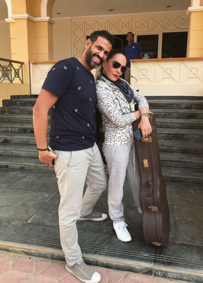 صورة شريهان على صفحة إنستقرام متألقة برفقة الملحن إيهاب عبدالواحد