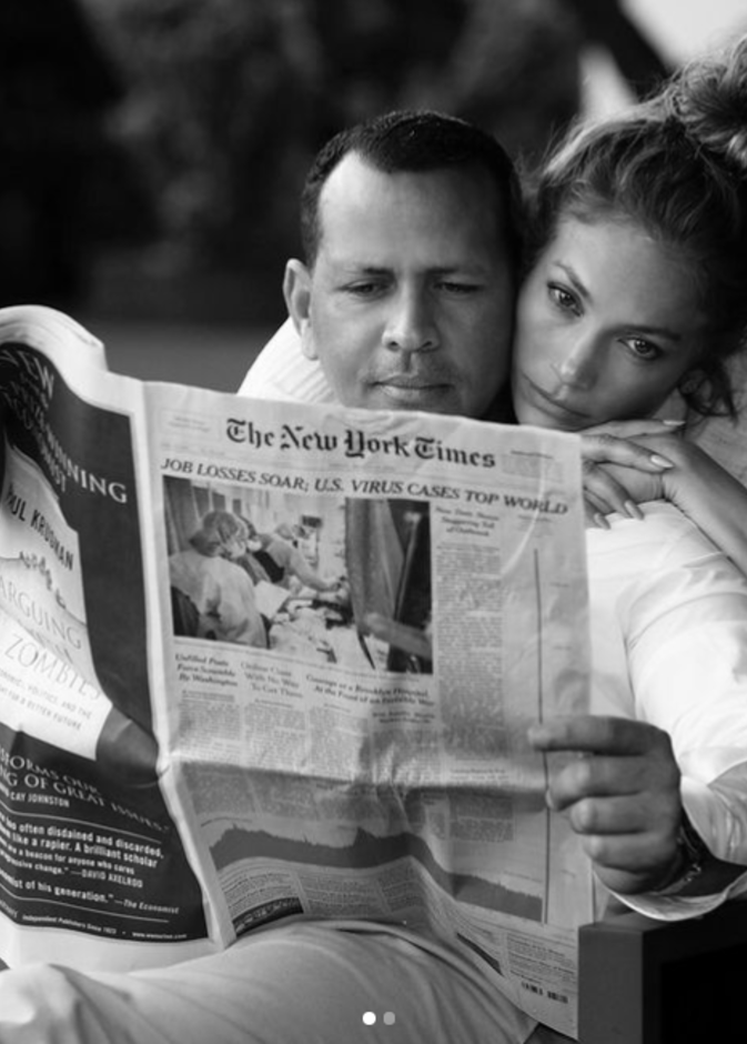 أليكس وقت خطوبته لجينيفر - انستجرام