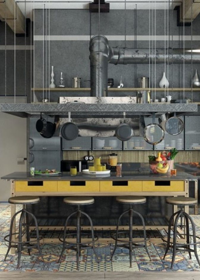  الكراسي من المعدن لجزيرة مطبخ صناعي