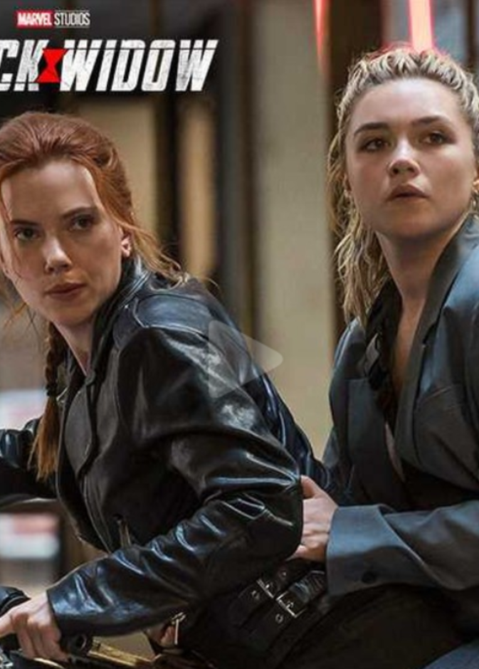 سكارليت جوهانسون وفلورنس بوغ في Black Widow - الصورة من حساب Black Widow فيلم في انستجرام