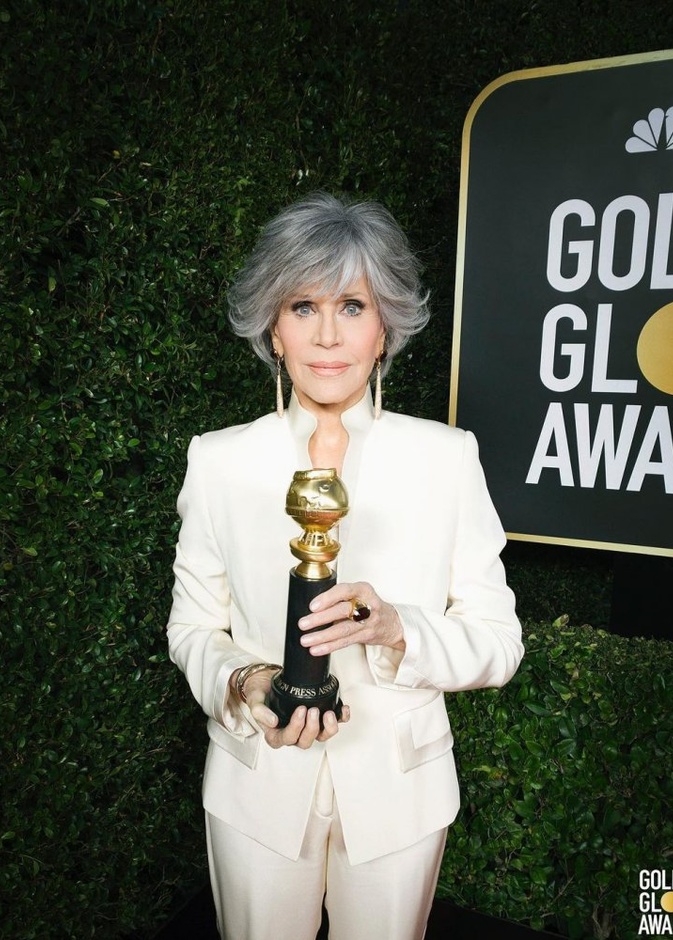النجمة جين فوندا في جوائز الغولدن غلوب