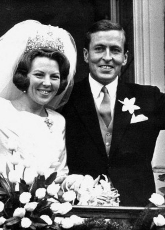 الملكة بياتريكس ملكة هولندا يوم زفافها