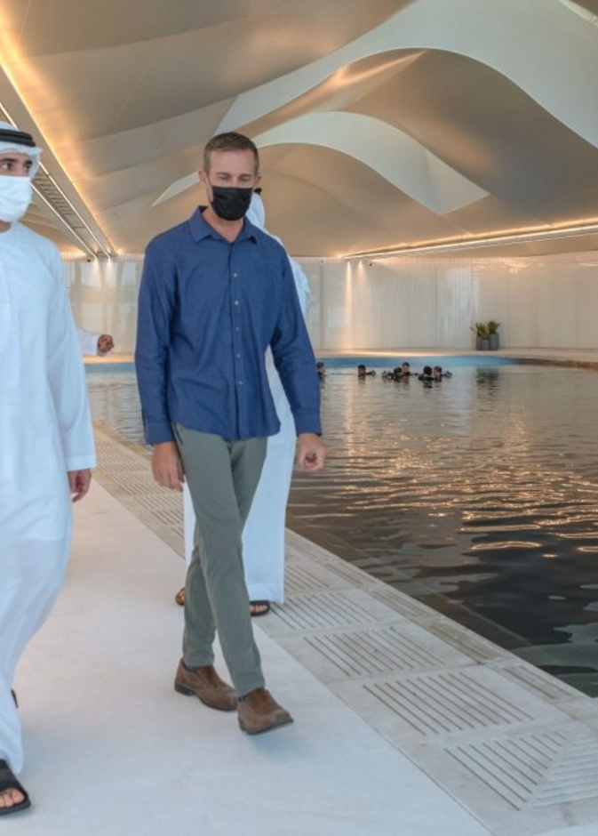 سمو الشيخ حمدان بن محمد بن راشد آل مكتوم يتفقد ديب دايف دبي